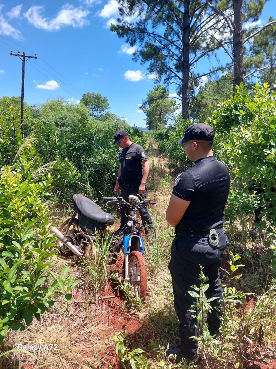 Apóstoles: Hallaron una motocicleta robada oculta entre malezas en un sector rural y avanzan en la identificación del autor