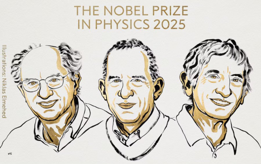 El premio Nobel de Física 2025 fue otorgado a John Clarke, Michel H. Devoret y John M. Martinis por sus descubrimientos clave para el desarrollo de los chips