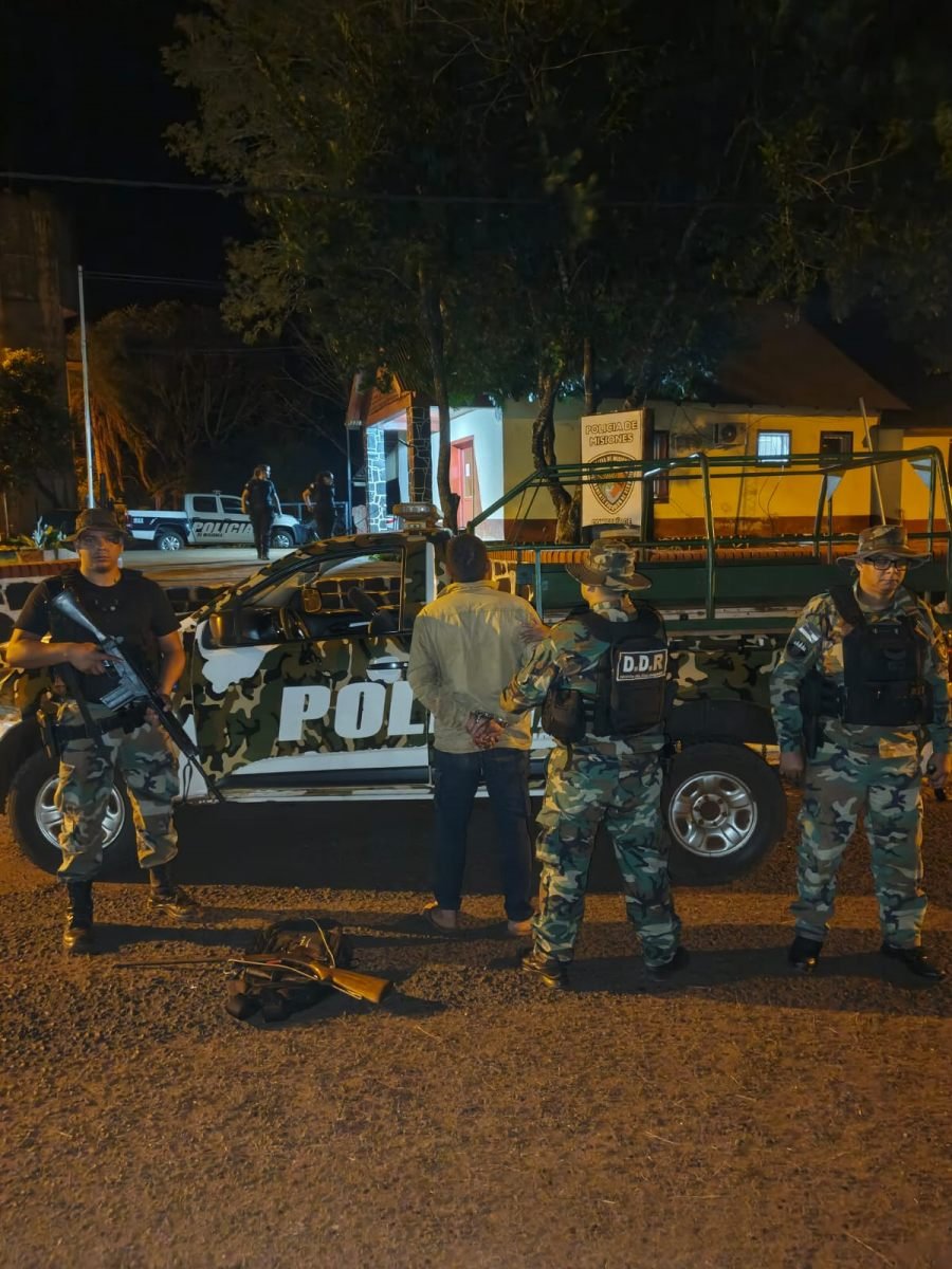 Misiones: Arrestaron a un individuo armado durante operativo contra la caza furtiva en Caraguatay