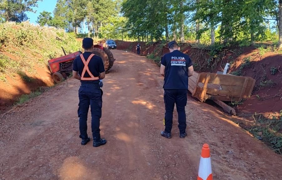 El Soberbio: Falleció un hombre de 77 años tras un accidente con su tractor, el hecho ocurrido en un camino vecinal del Paraje El Ceibo