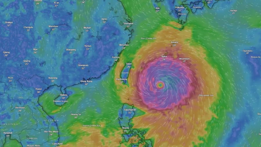 El tifón Bavi, una de las tormentas más poderosas de los últimos años, avanza hacia China y Taiwán, El fenómeno se perfila como el más potente desde Kong-Rey en 2024
